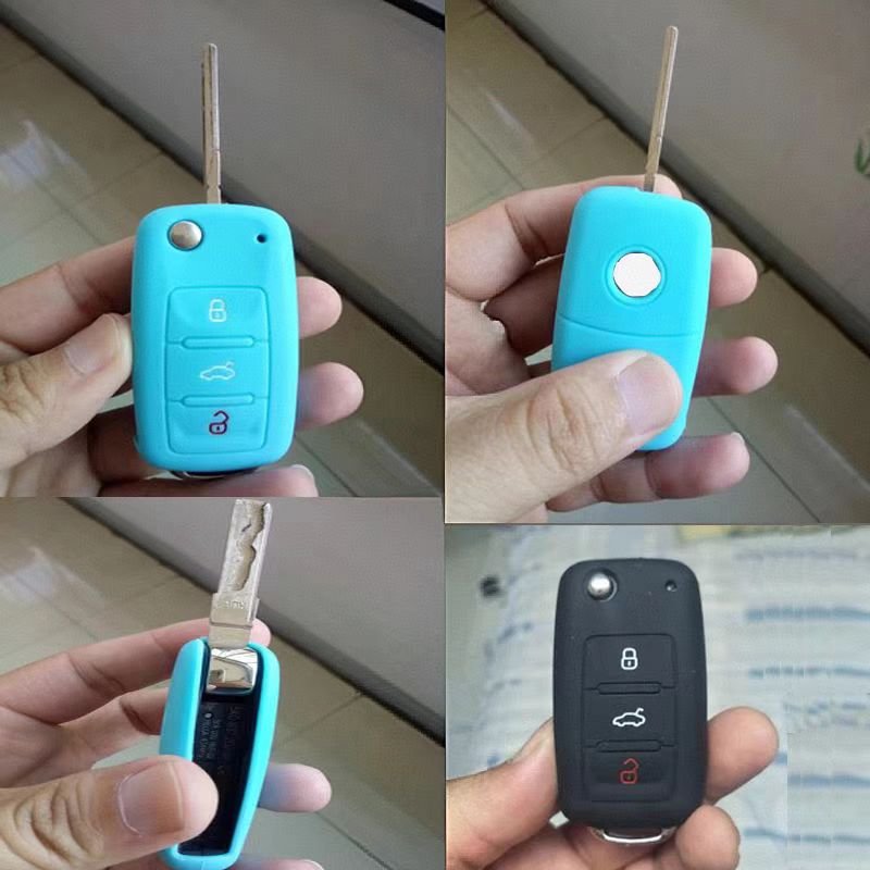 Wholesale customized Volkswagen silicone key bag, car key protection cover
