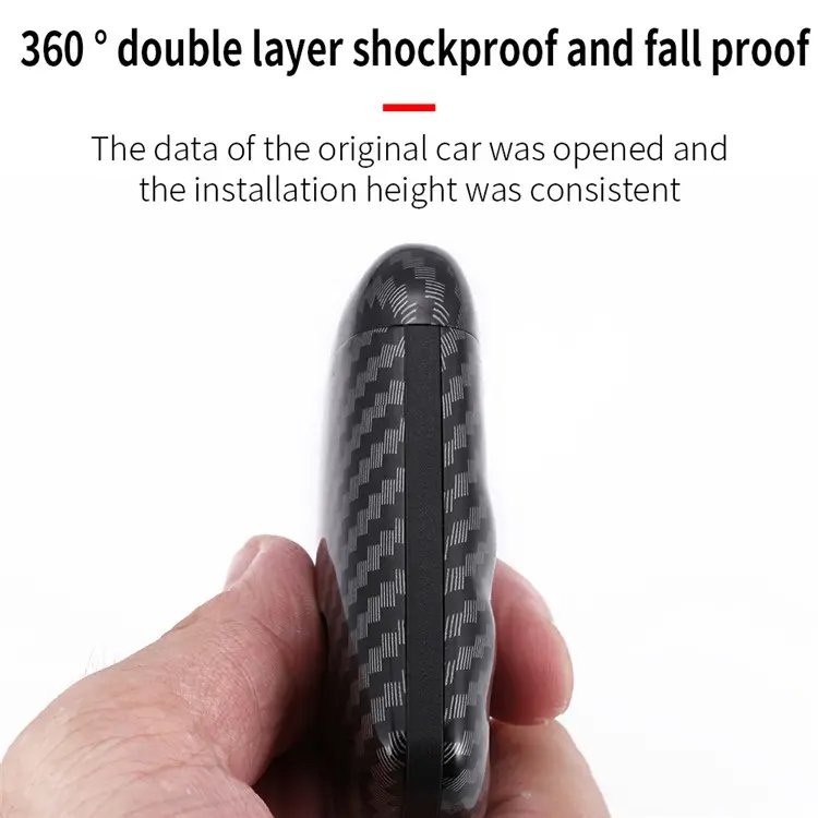 ABS Carbon Fiber Car Remote Fob Key Case Cover Shell For Kia Stinger GT CK K9 K900 2018 2019 2020 2021 2022 2023 Accessories