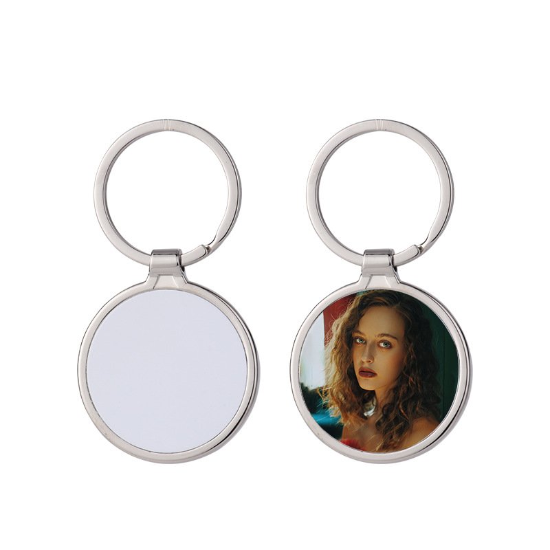 LC918 Customized Logo Key Chain Wholesale Metal Keychain Blanks Engraving Brand Gift Promotion Stainless Steel Round Keychain