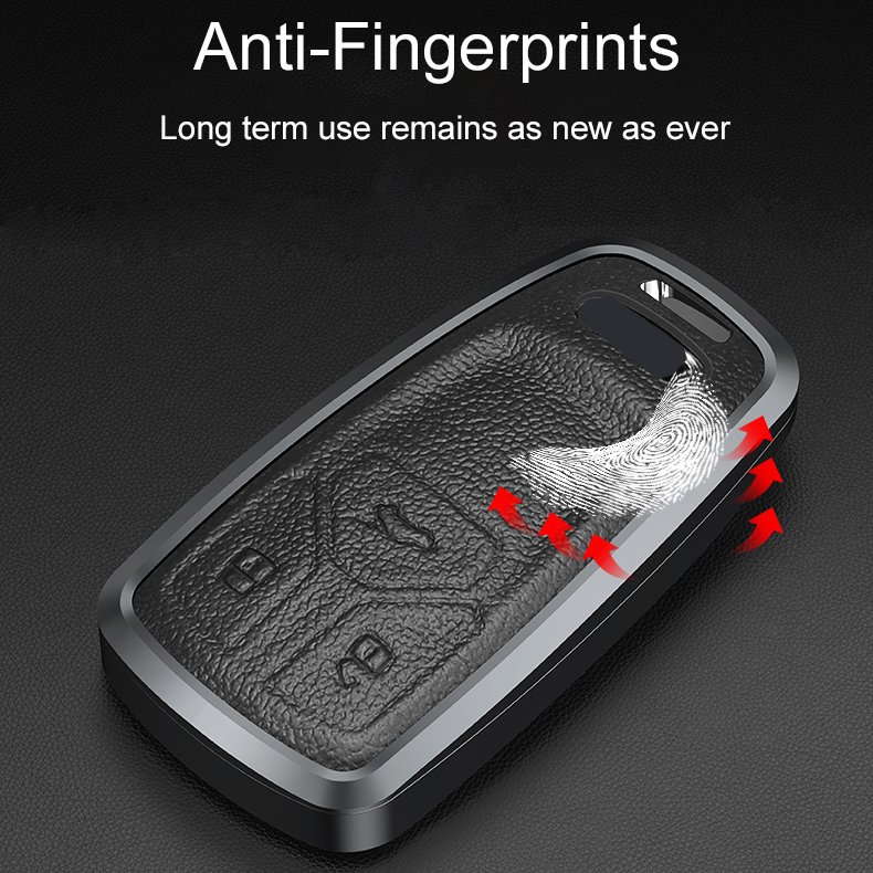 Aluminum Alloy Leather Car Key Cover For Audi A1 A3 A6 Q2 Q3 Q7 TT TTS R8 S3 S6 RS3 Car Key Case 2023 New Car Accessories