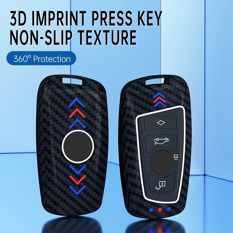 carbon fiber Car Key Case Cover Key Bag For Bmw F20 F30 G20 G30 X1 X3 X4 X5 G05 X6 Accessories Car-Styling Holder Shell Keychain