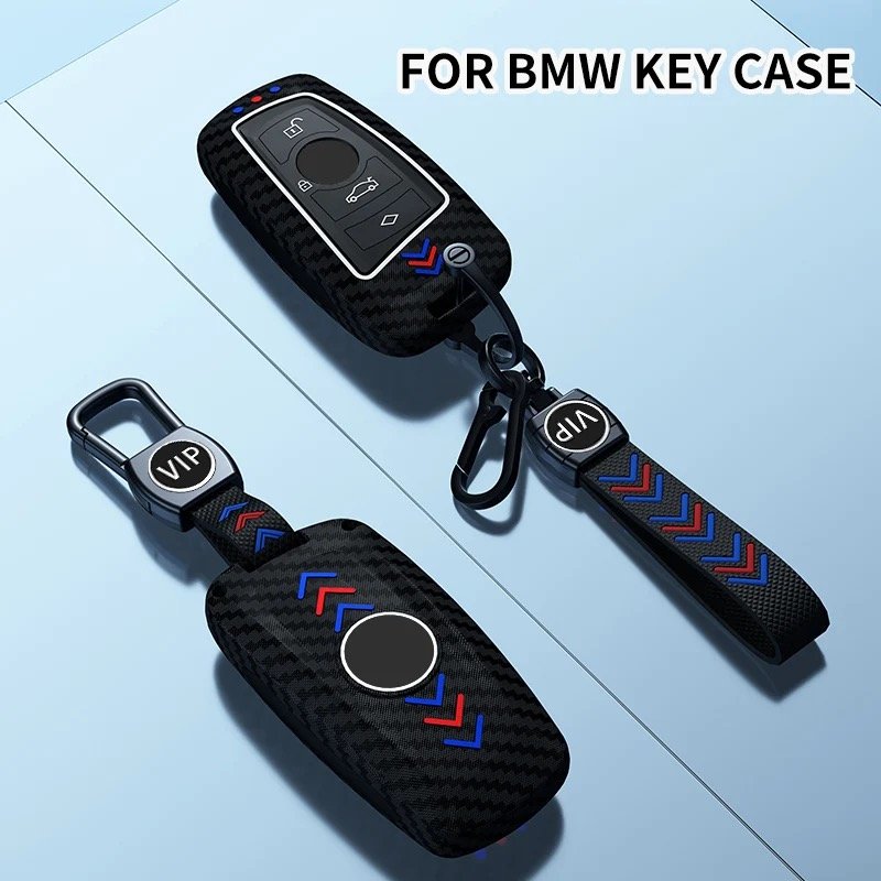 carbon fiber Car Key Case Cover Key Bag For Bmw F20 F30 G20 G30 X1 X3 X4 X5 G05 X6 Accessories Car-Styling Holder Shell Keychain