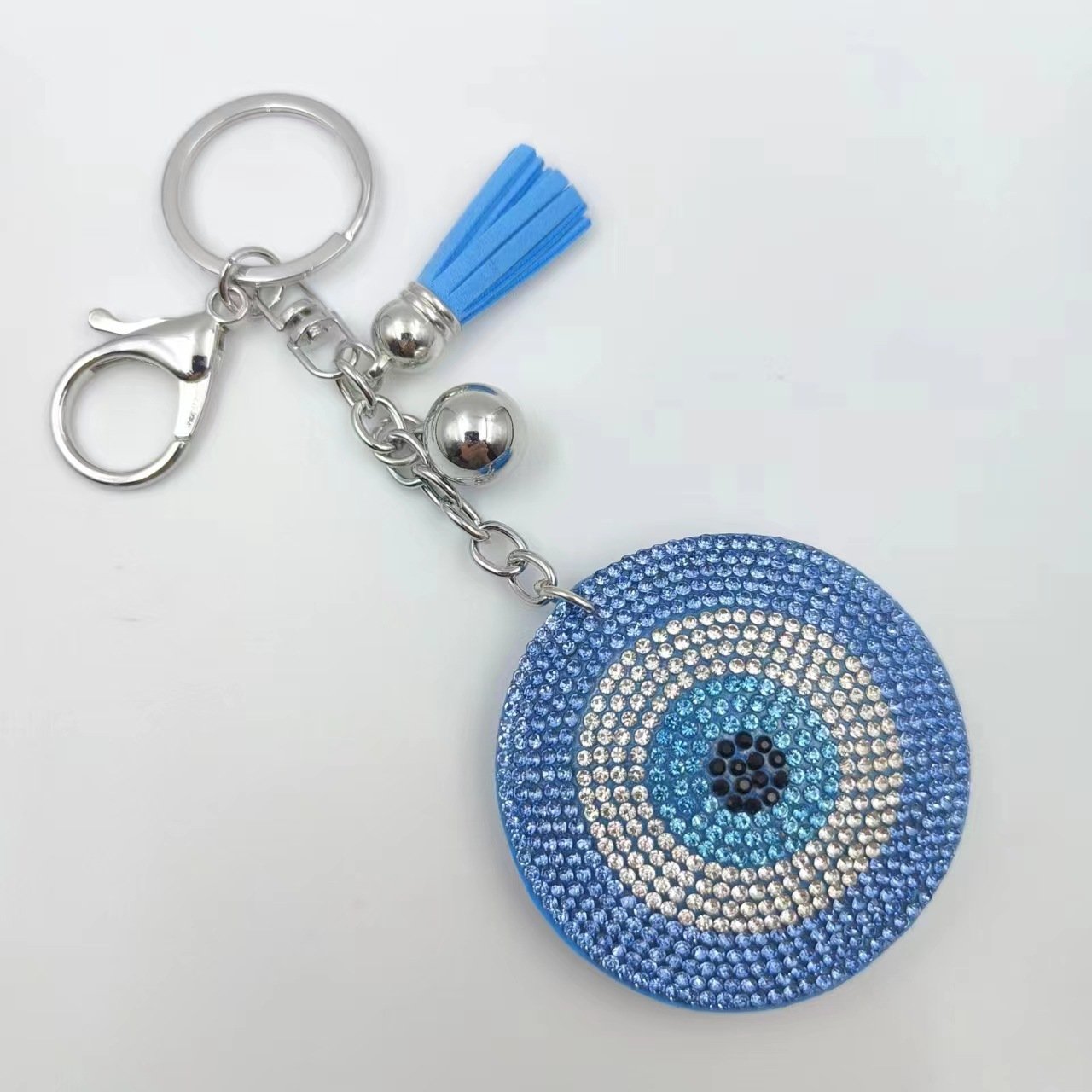AliExpress Hot Diamond Eye Keychain Fashion Bag Tassel Pendant Keychain Cartoon Accessories Wholesale