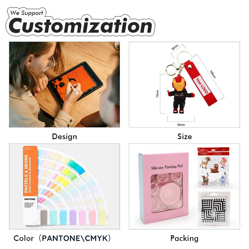 High Quality Custom Cute 3D Anime Figure Toy Car Pvc Keychain Accessories In Bulk Cartoon Character Rubber 2D 3D Keychain