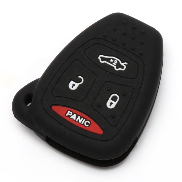Silicone car key cover case for jeep wrangler cherokee for Chrysler Liberty Pacifica Sebring Aspen Magnum Charger 2 3 button key