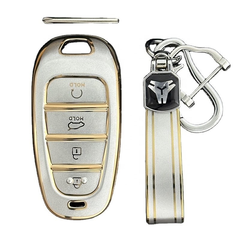 Quicksand TPU Key Fob Cover Fit for Hyundai Elantra Sonata Kia Forte Optima Spectra Protector car key case Accessories
