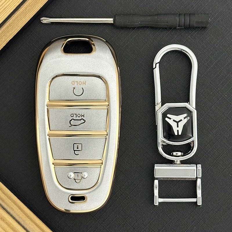 Quicksand TPU Key Fob Cover Fit for Hyundai Elantra Sonata Kia Forte Optima Spectra Protector car key case Accessories