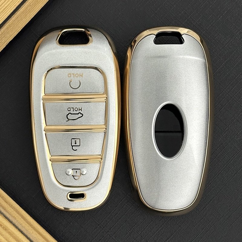 Quicksand TPU Key Fob Cover Fit for Hyundai Elantra Sonata Kia Forte Optima Spectra Protector car key case Accessories