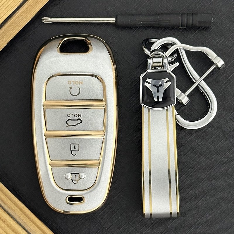 Quicksand TPU Key Fob Cover Fit for Hyundai Elantra Sonata Kia Forte Optima Spectra Protector car key case Accessories