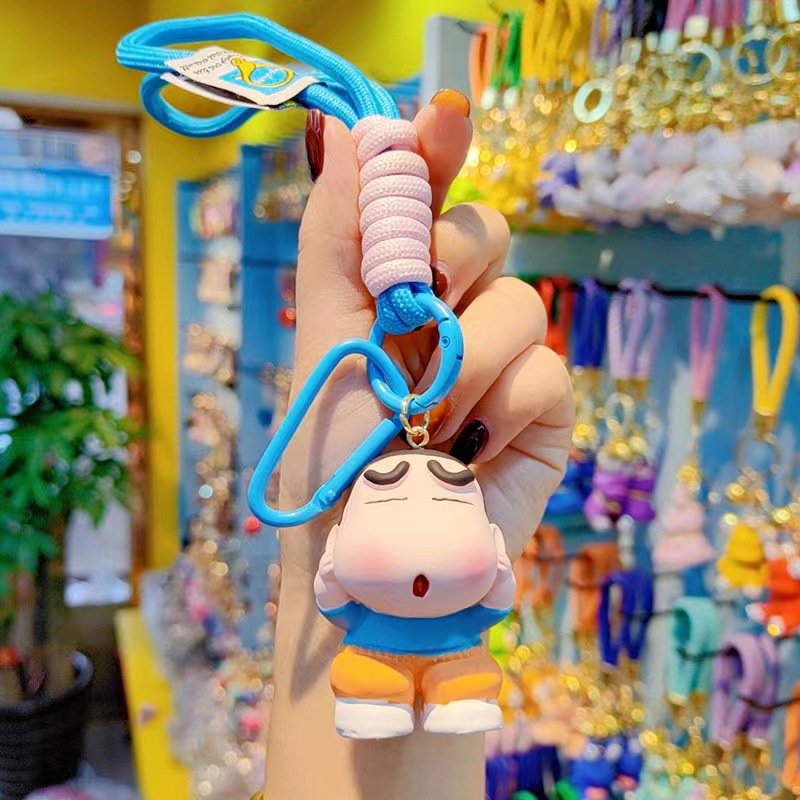 Lilangda 2024 New Creative Little Boy Doll Key Chain Cute Cartoon Car Keychain Ornament Backpack Doll Pendant Small Gift