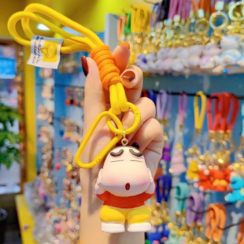 Lilangda 2024 New Creative Little Boy Doll Key Chain Cute Cartoon Car Keychain Ornament Backpack Doll Pendant Small Gift