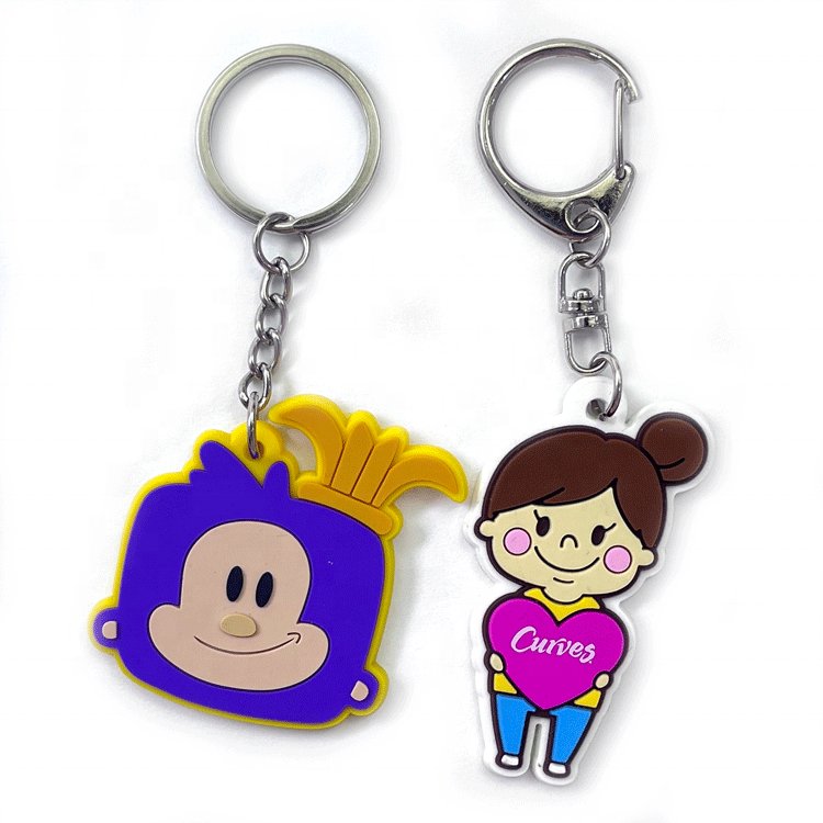 Personalizados Custom Logo Key Chain Accessories Doll Llaveros Ring Anime Car Brand Pvc Rubber Keychains