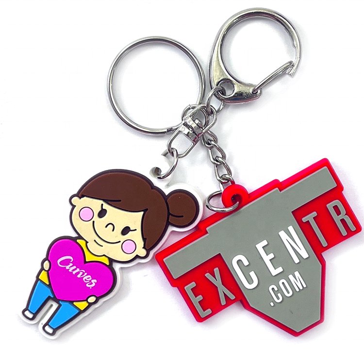 Personalizados Custom Logo Key Chain Accessories Doll Llaveros Ring Anime Car Brand Pvc Rubber Keychains