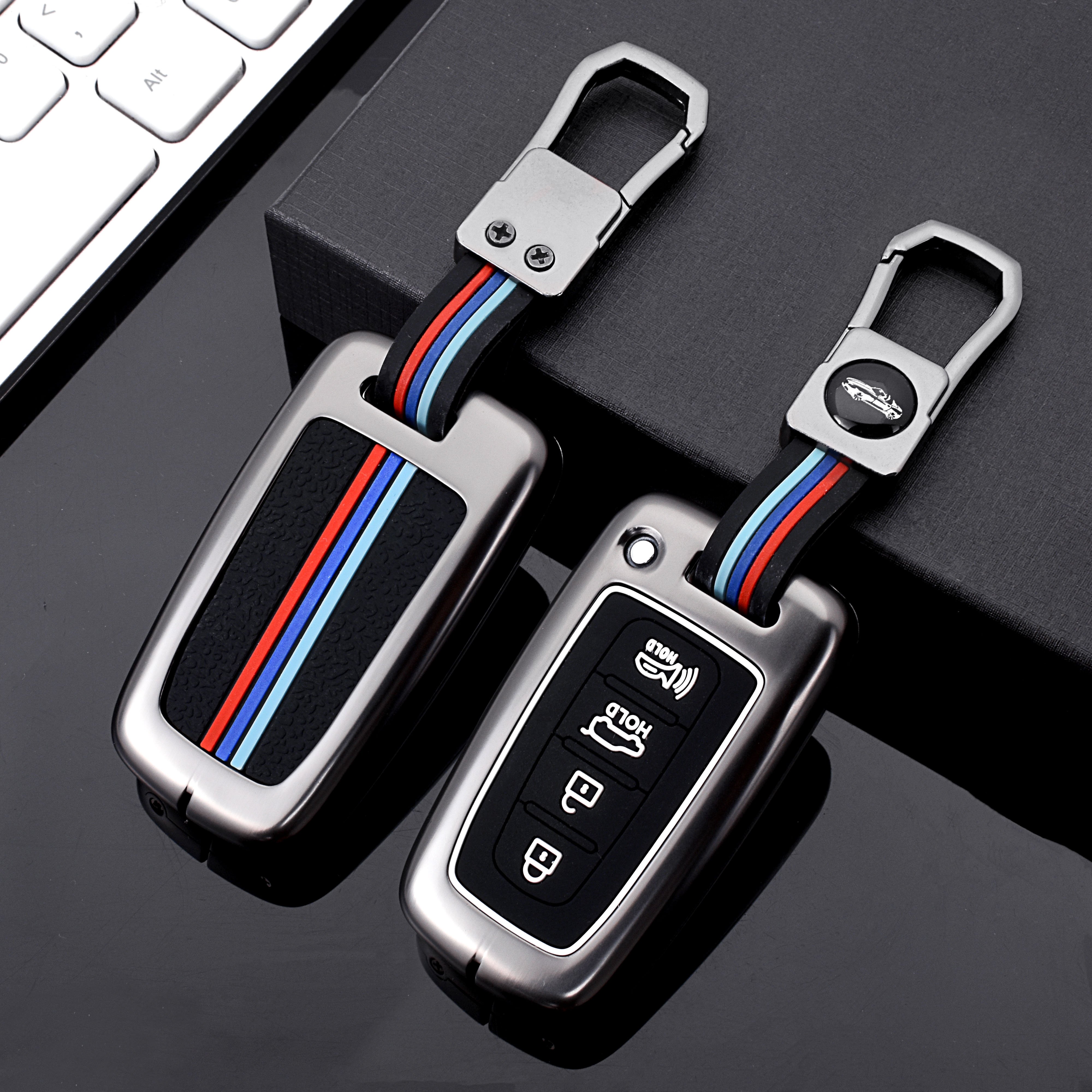 DM 4 Button silicone zinc alloy Car Key Case Cover for Hyundai Ix 35 keychain accessories