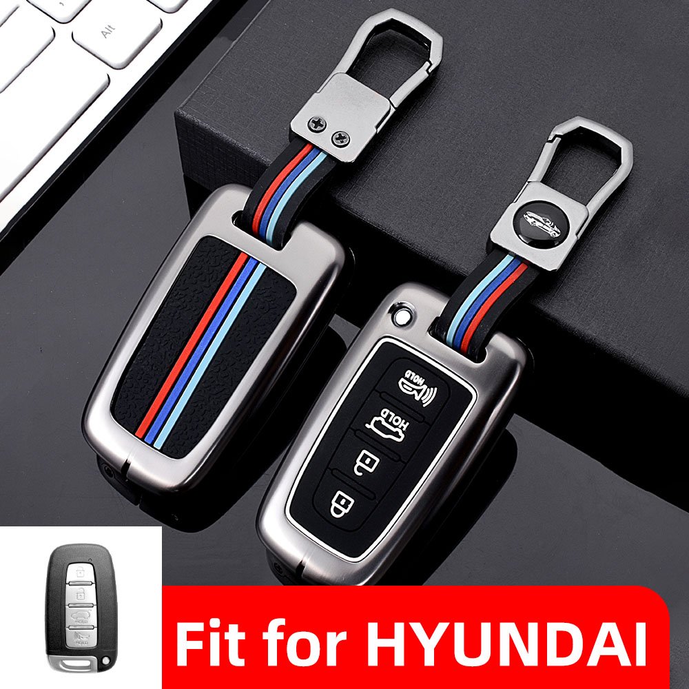 DM 4 Button silicone zinc alloy Car Key Case Cover for Hyundai Ix 35 keychain accessories