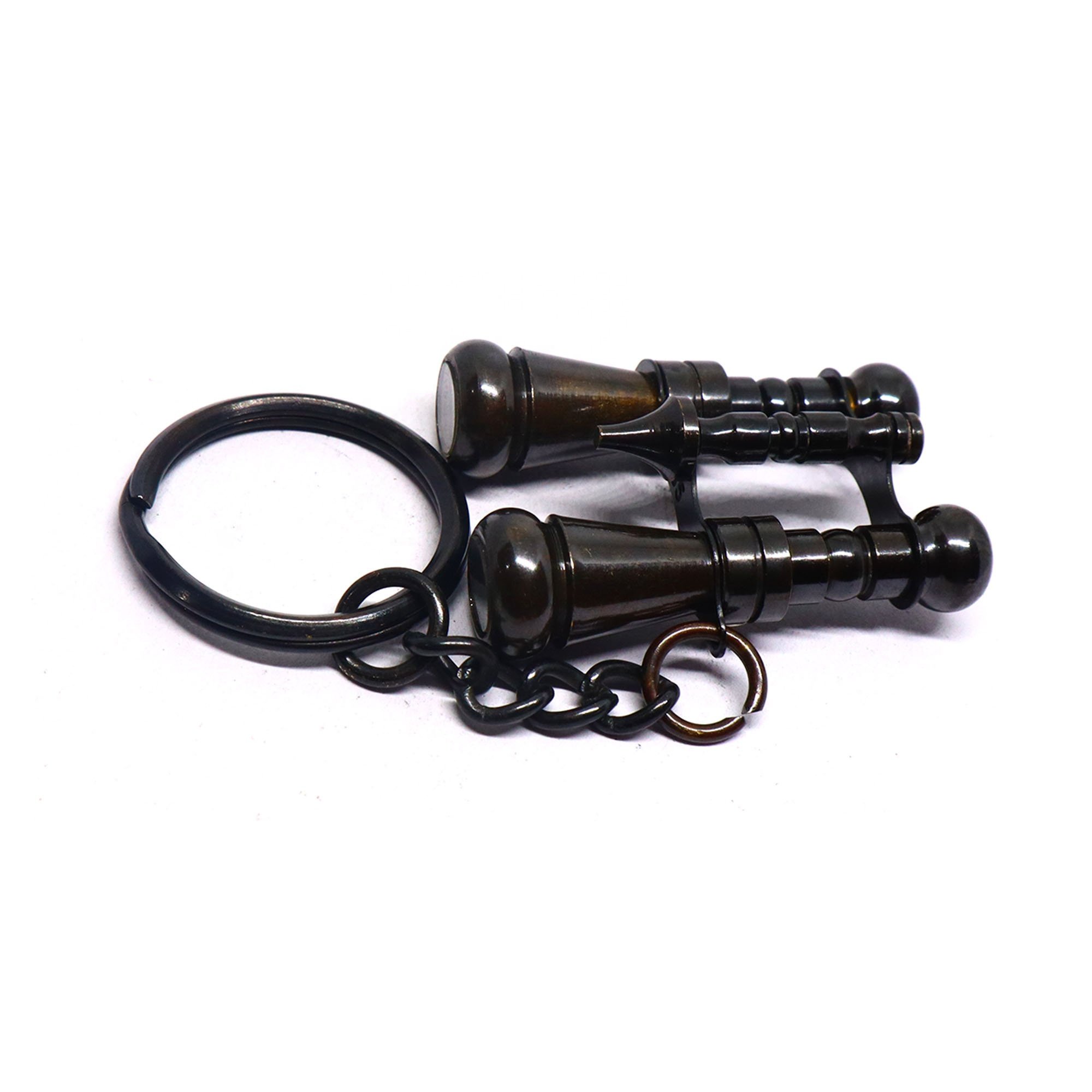 Handmade Brass Black Small Binocular Keychain Mini Binocular Key Chain Vintage Maritime Black Antique Magnetic Binocular