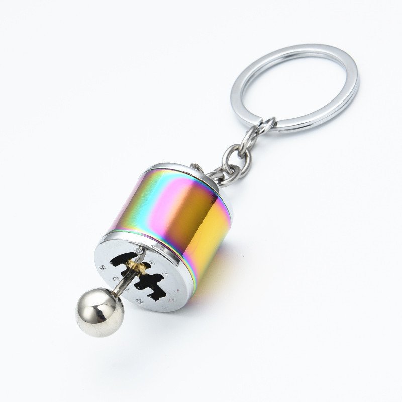 Car Gear Box Keychain For Men Women 6 Speed Manual Car Styling Keyring Gear Knob Shift Gearbox Stick Gift Car Interior Keychain