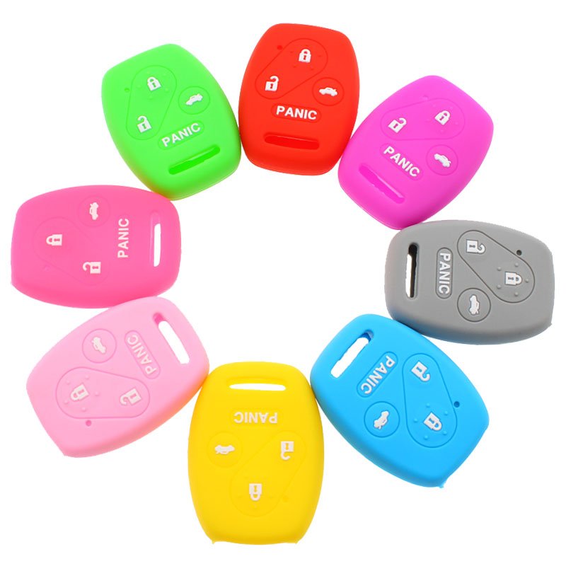 Car Accessories For Hondas 3 Buttons Silicone Car Key Cover Remote Key Covers