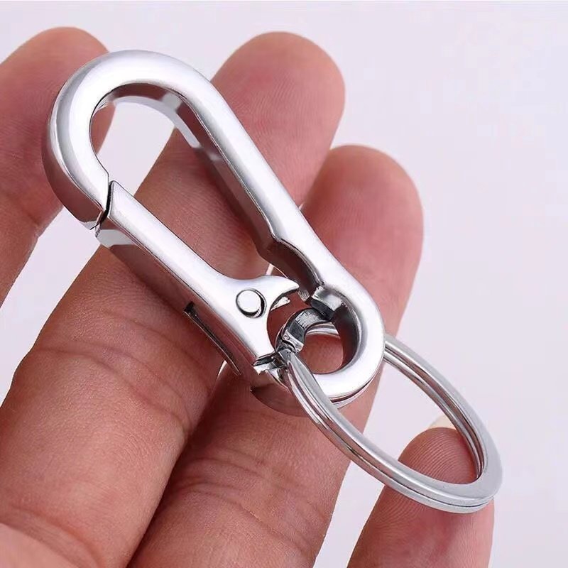Cheap Keyring Metal Key Chains Ring Keychain accessory stainless steel Key Ring in Bulk key Holder Organizer For Car Keychain