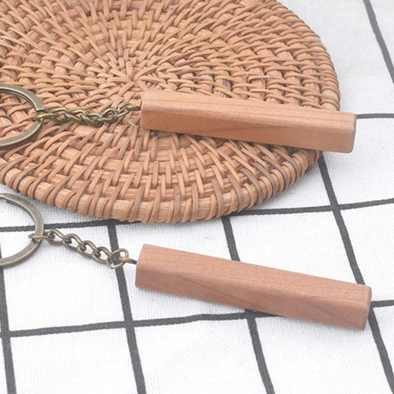 Long Wood Keychains Personality, Fashion And Simple Keyring Accessories Wood Car Keychain Pendant