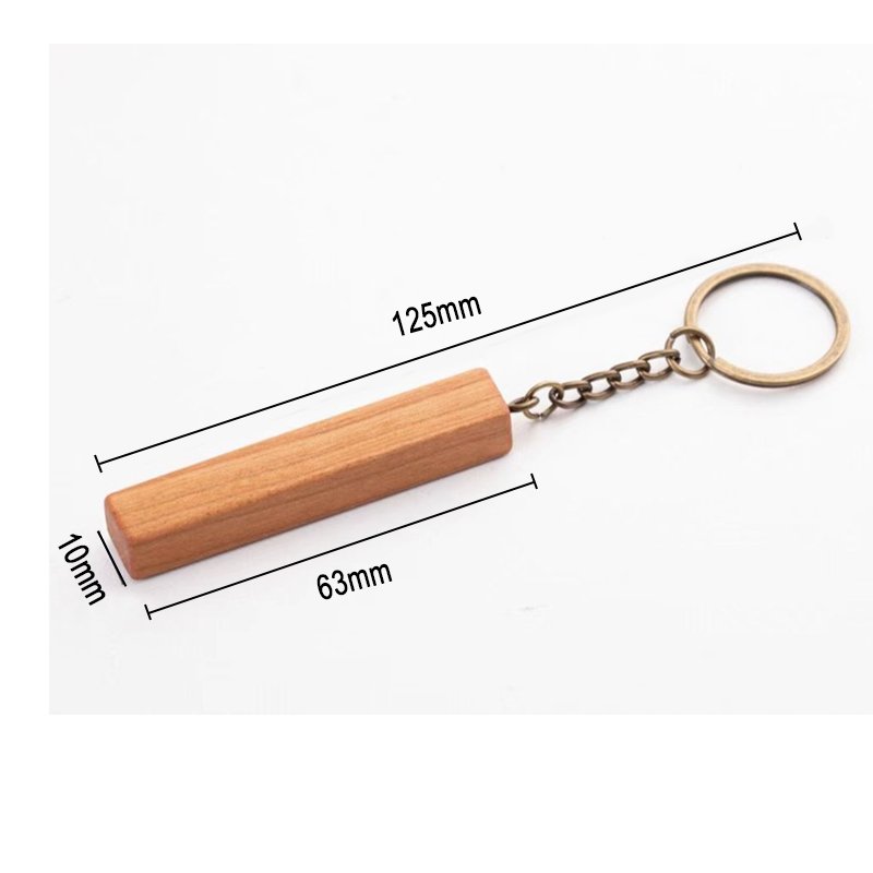 Long Wood Keychains Personality, Fashion And Simple Keyring Accessories Wood Car Keychain Pendant