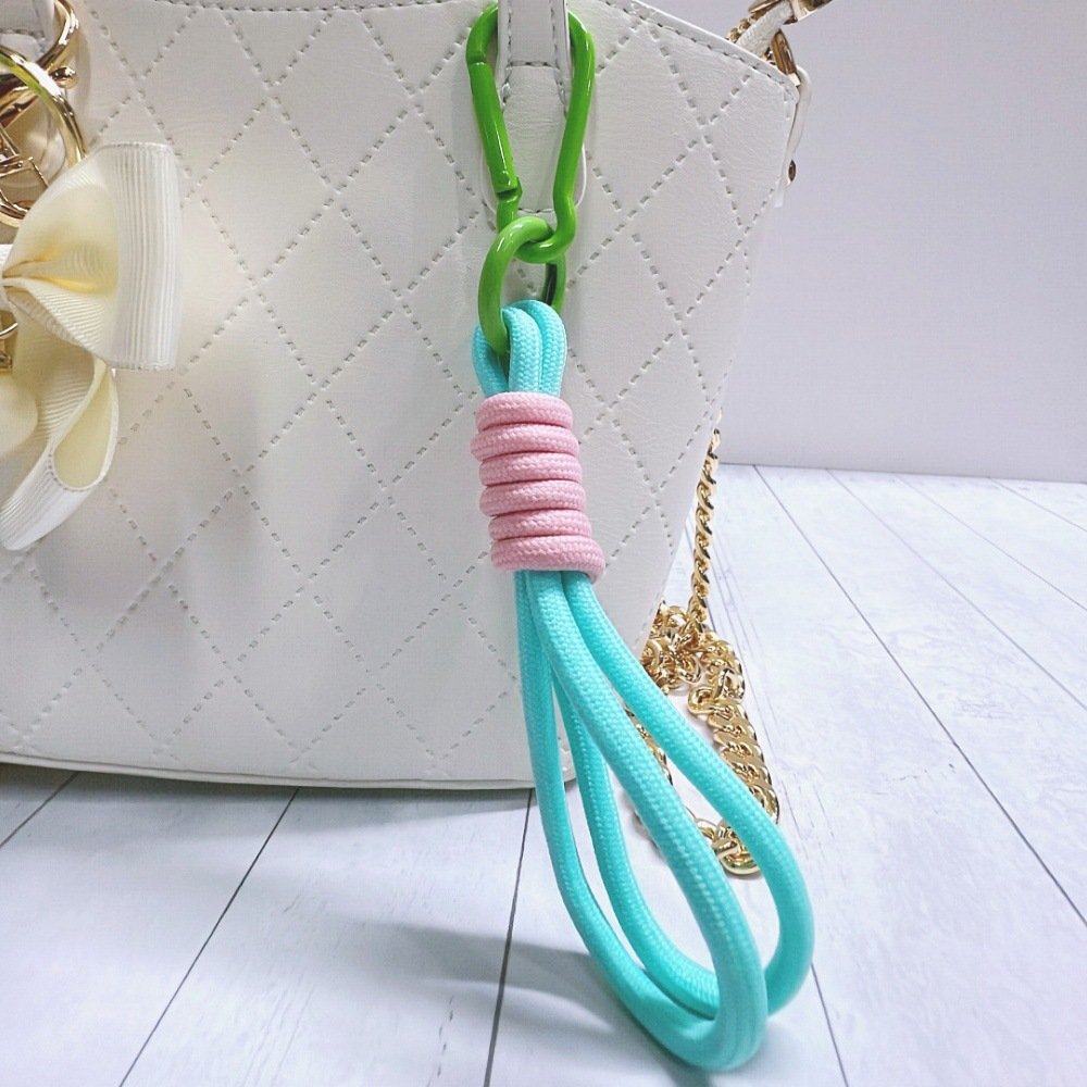Rope Keychain Pendant Car Key Pendant Colorful Key Rope for Gifts Creative New Promotional Hand-woven Cotton Zinc Alloy CN;ZHE