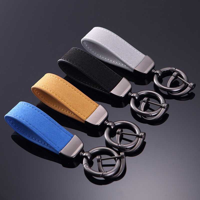 Custom logo luxury Key chains charm Genuine Leather Keyring leather keychain luxury Car Key Holder Leather Key rings Accessory