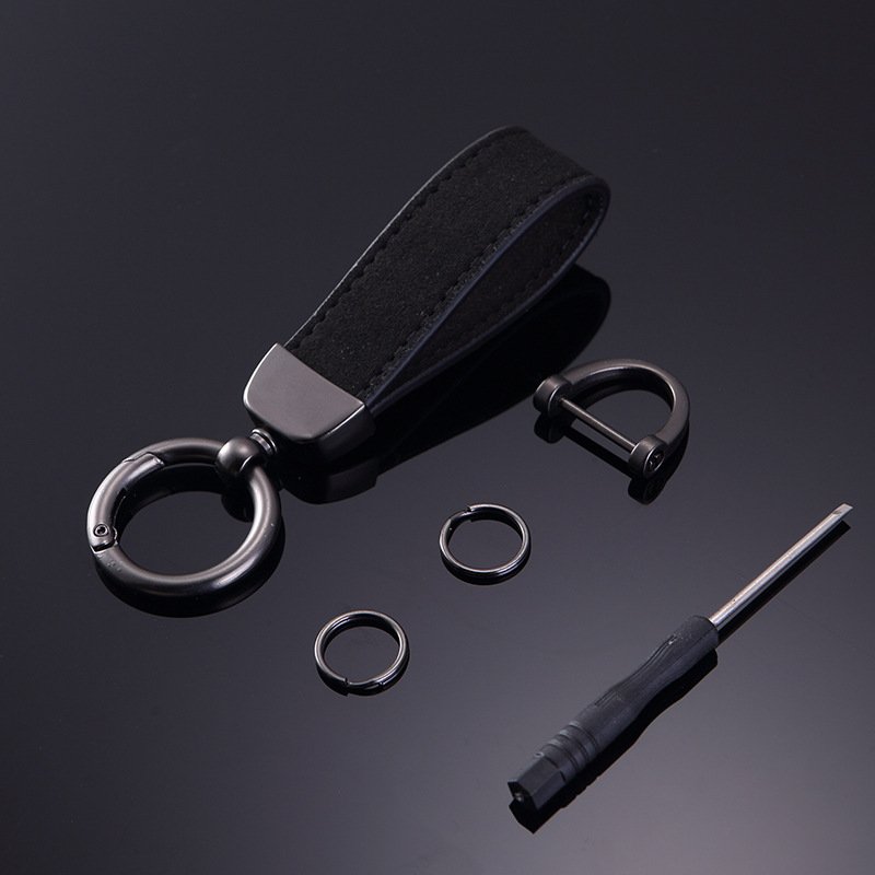 Custom logo luxury Key chains charm Genuine Leather Keyring leather keychain luxury Car Key Holder Leather Key rings Accessory