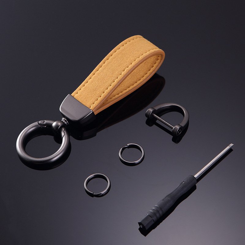 Custom logo luxury Key chains charm Genuine Leather Keyring leather keychain luxury Car Key Holder Leather Key rings Accessory