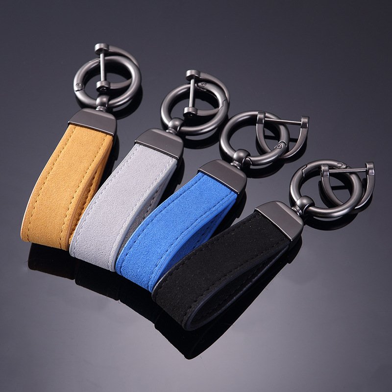 Custom logo luxury Key chains charm Genuine Leather Keyring leather keychain luxury Car Key Holder Leather Key rings Accessory