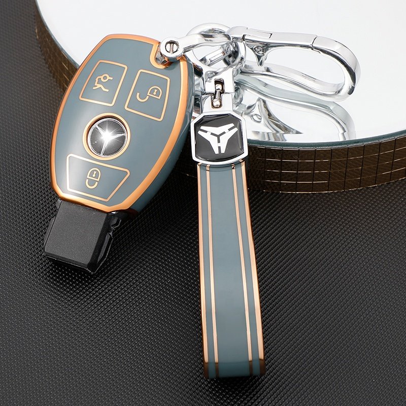 New style TPU Car Remote Key Cover Accessories Keychain For Mercedes Benz A B C E G S CLK SLK ML Class 3 Button Car Key Cover