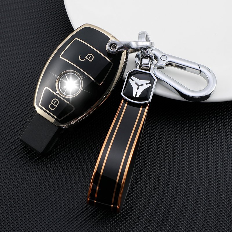New style TPU Car Remote Key Cover Accessories Keychain For Mercedes Benz A B C E G S CLK SLK ML Class 3 Button Car Key Cover