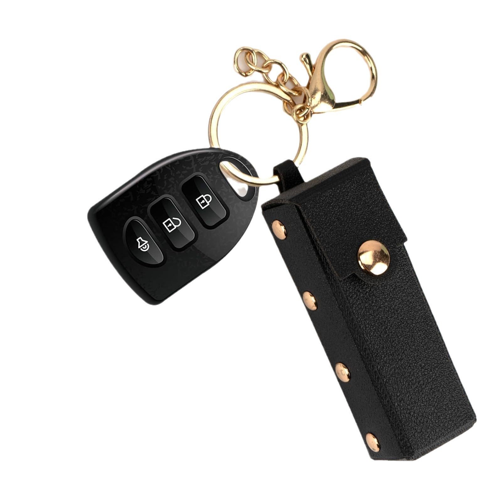 Leather lip gloss holder key chain Chapstick Lipstick Case Potable Clip-on Sleeve Lipstick Keychain Holder Makeup Accessories
