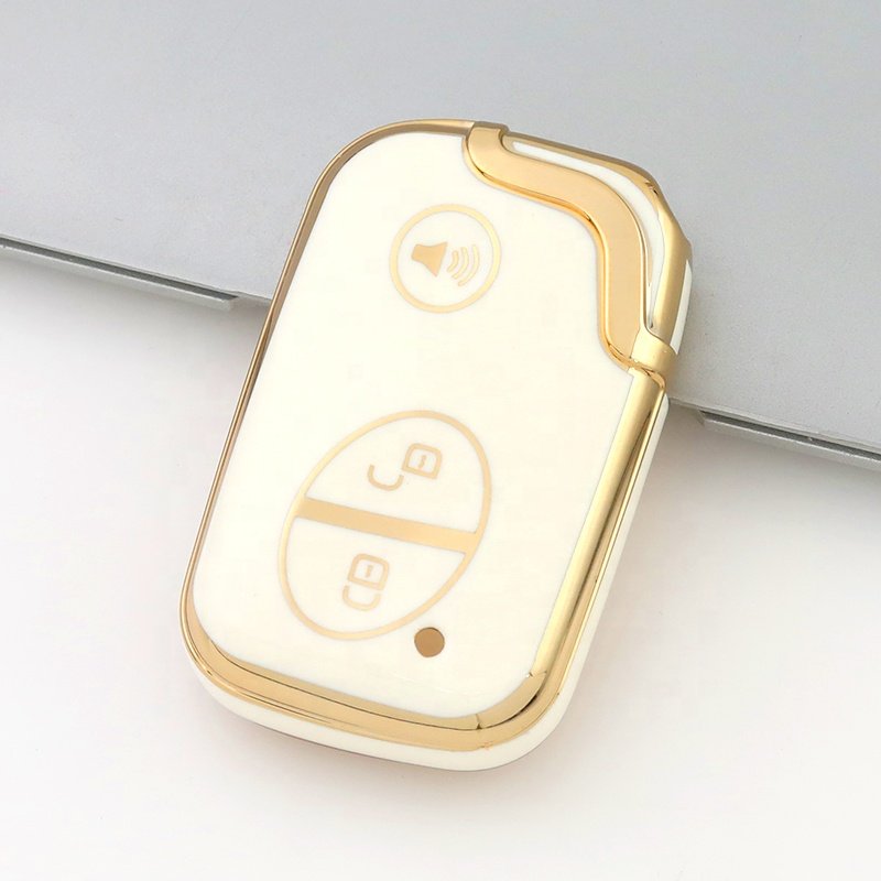 Key Fob Cover for Fofor BYD Song Max Yuan S7 Qin 80 Car Accessories Gold TPU Car Key Cover