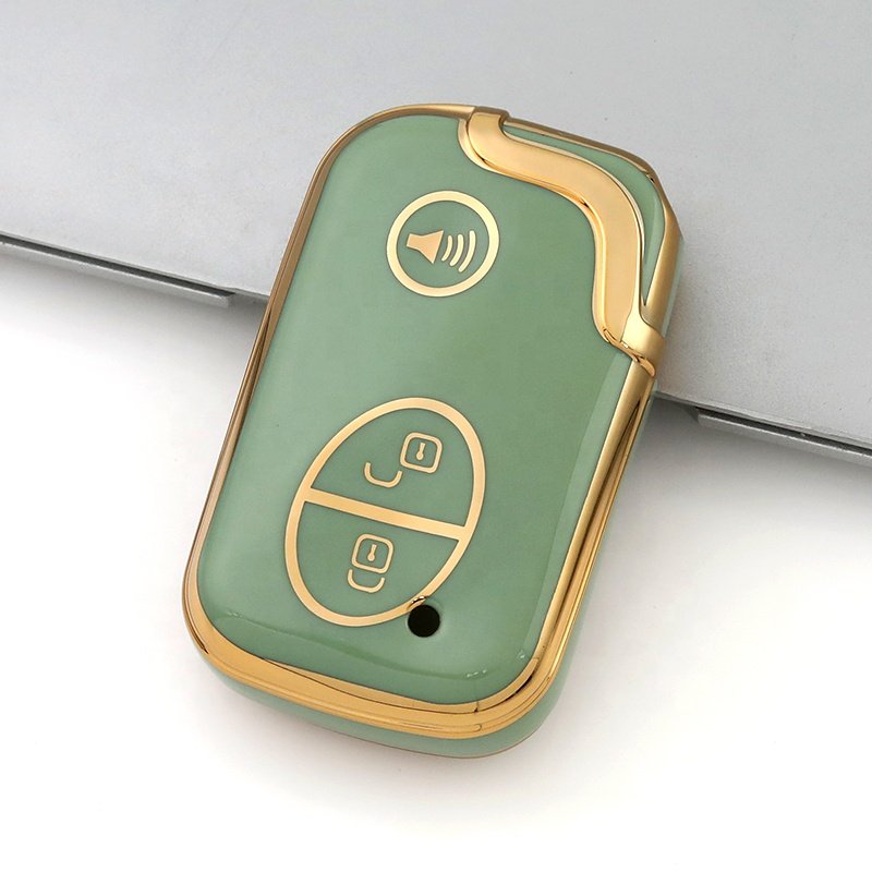 Key Fob Cover for Fofor BYD Song Max Yuan S7 Qin 80 Car Accessories Gold TPU Car Key Cover