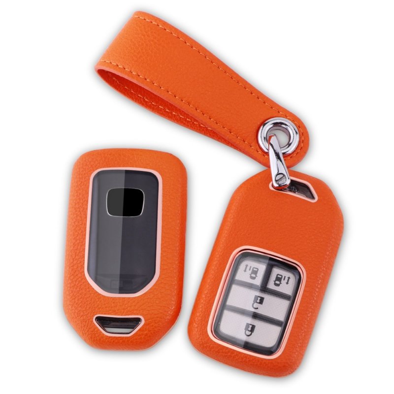 For Honda leather Key Fob Cover 2/3/4/5/6 button key shell fit for HONDA Crider/Accord/SPIRIOR/CRV/CIVIC/Accord Crosstour/FIT