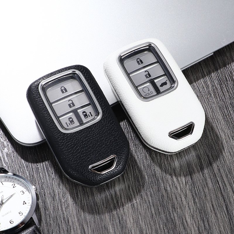 For Honda leather Key Fob Cover 2/3/4/5/6 button key shell fit for HONDA Crider/Accord/SPIRIOR/CRV/CIVIC/Accord Crosstour/FIT