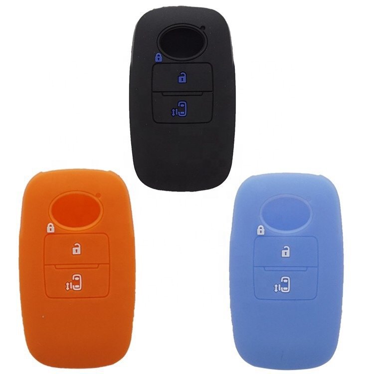 For Car Keys Toyota Harrier 3 Button Silicone Fob Cover Pocket Protection Car Key Cover Silicone