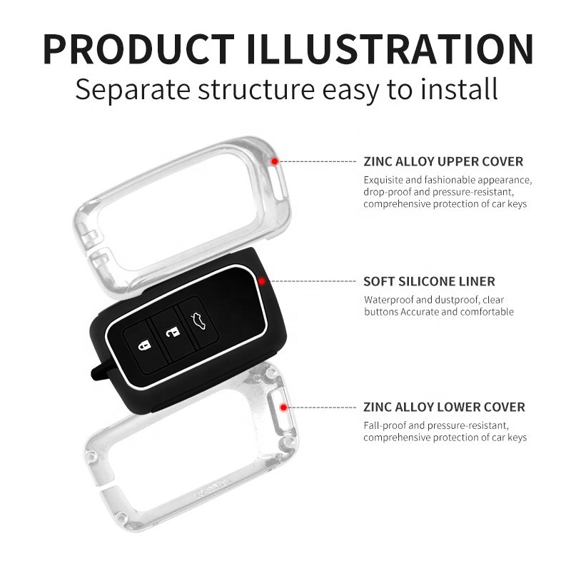 New Zinc Alloy Car Key Cover For Lexus Metal Car Remote Key Case Car Key Control Covers Car Key Cover