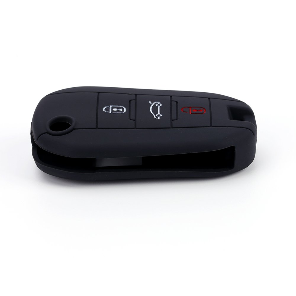 Mixed Color Protective Car Key Skin Cover Case 3 Buttons Silicone Car Key Cover for Peugeot with Low Price
