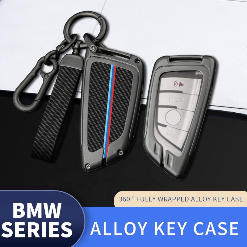 Different Type Of Key Ring Zinc Alloy Carbon Fiber Case For BMW F20 F30 G20 F31 F34 Car Key Cover