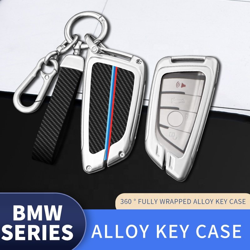 Different Type Of Key Ring Zinc Alloy Carbon Fiber Case For BMW F20 F30 G20 F31 F34 Car Key Cover