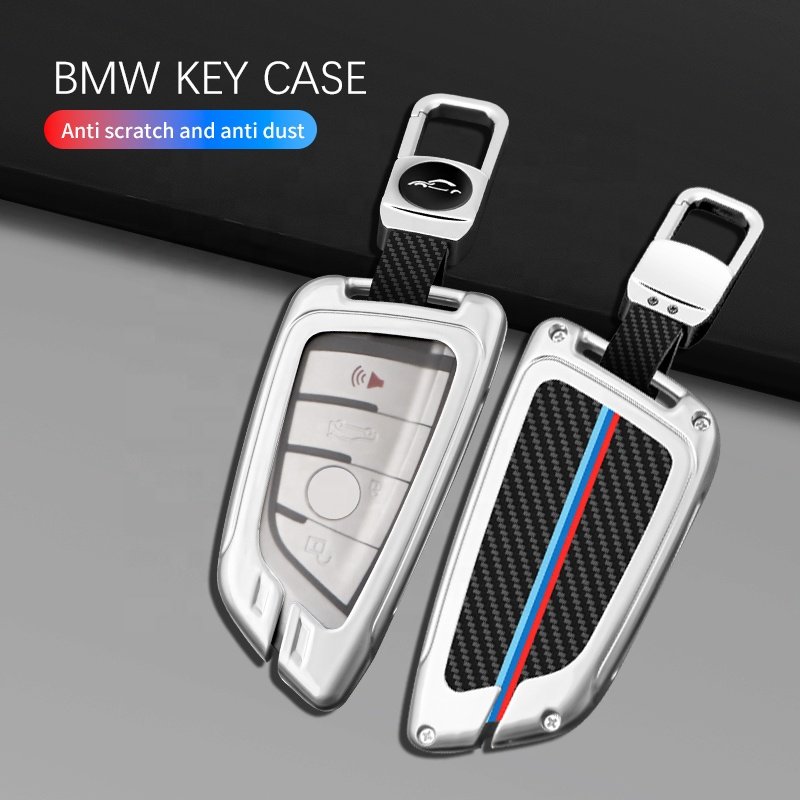 Different Type Of Key Ring Zinc Alloy Carbon Fiber Case For BMW F20 F30 G20 F31 F34 Car Key Cover