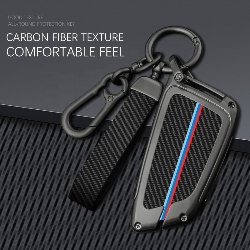 Different Type Of Key Ring Zinc Alloy Carbon Fiber Case For BMW F20 F30 G20 F31 F34 Car Key Cover