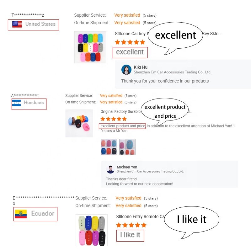 Profession manufacturer Best price High Quality Wholesale Soft Silicone Car Key Cover