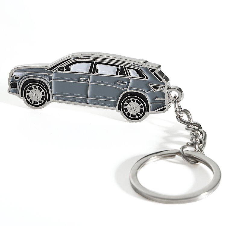 Custom Logo Zinc Alloy Enamel Car Shape Metal Key Chain Car Durable Non-Fading Pendant Keyring Keychain Gift For Men