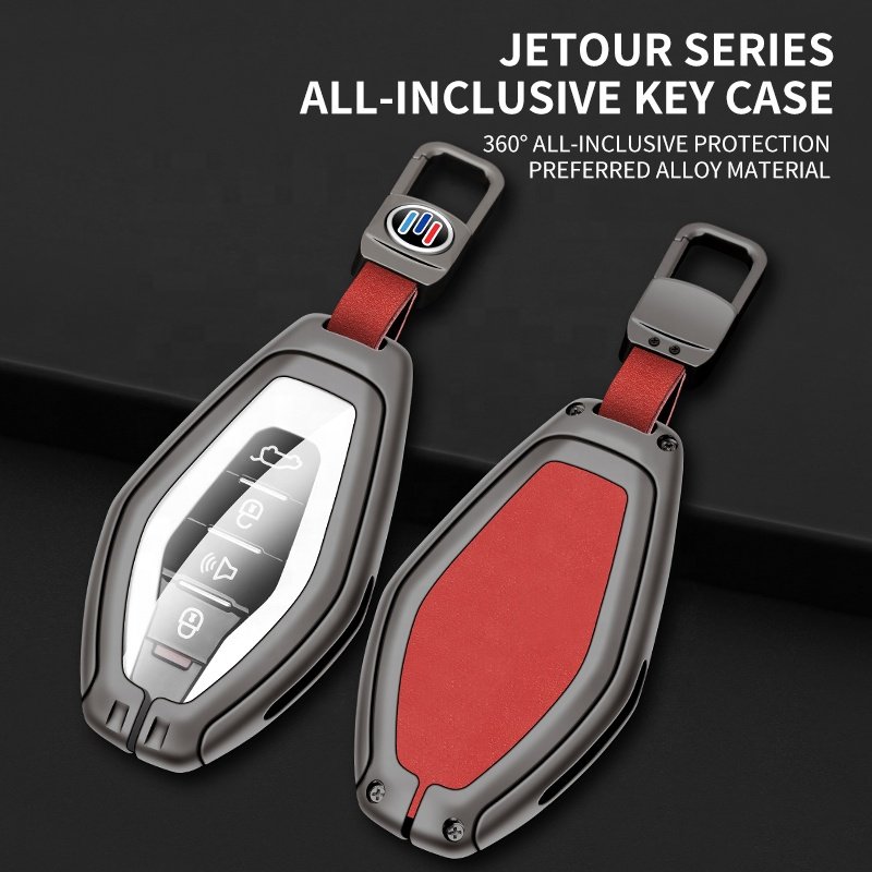 Wholesale Key Accessories Hot Promotion on Personalized For Jetour Fashion Zinc Alloy Leather Car Key Cover Mold