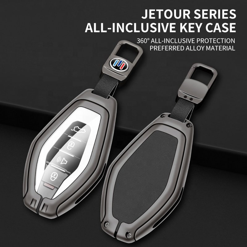 Wholesale Key Accessories Hot Promotion on Personalized For Jetour Fashion Zinc Alloy Leather Car Key Cover Mold