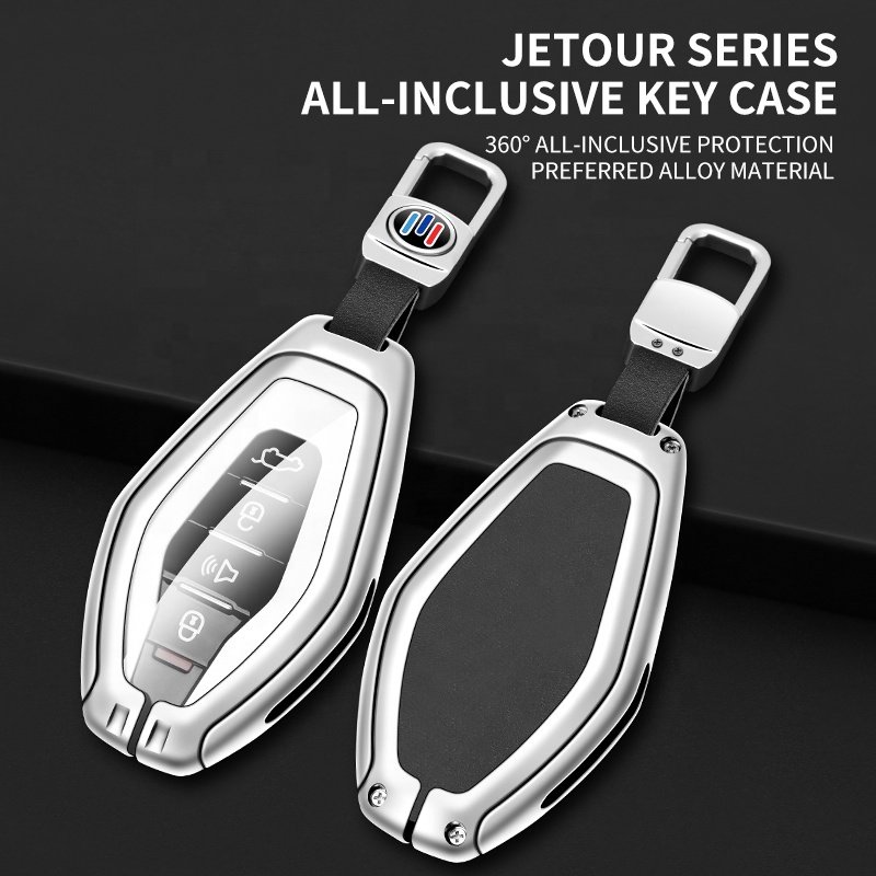 Wholesale Key Accessories Hot Promotion on Personalized For Jetour Fashion Zinc Alloy Leather Car Key Cover Mold