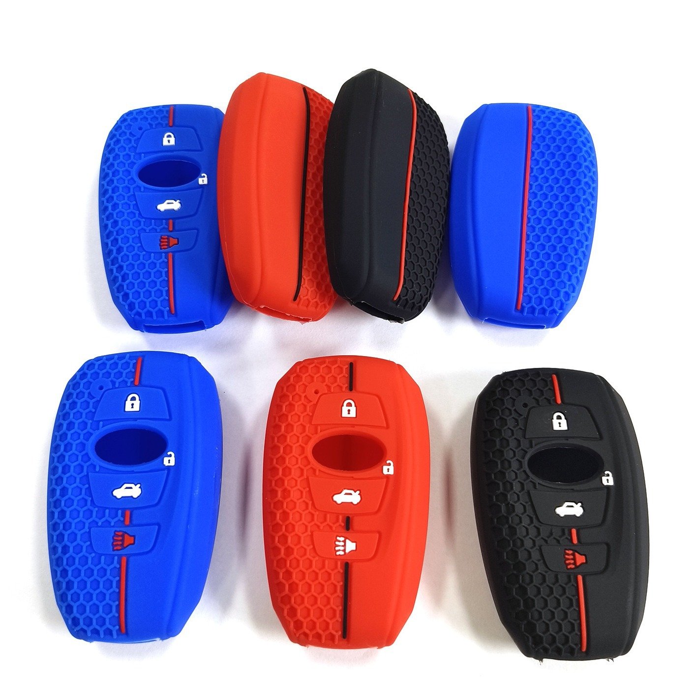 Recommend Silicone Car Remote 4 Button Key Case Cover new Fashion Grid Shell For Subaru Forester
